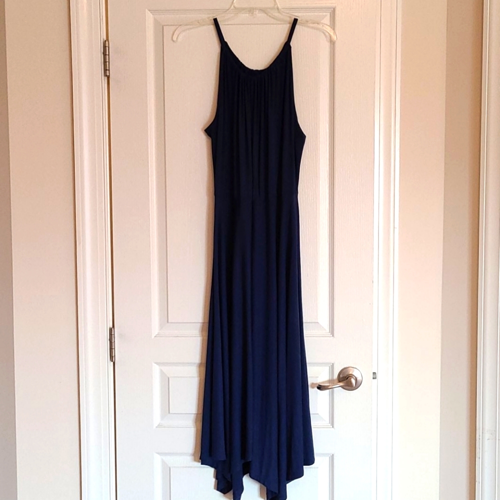 Gap Midi Navy Blue Halter Dress, L